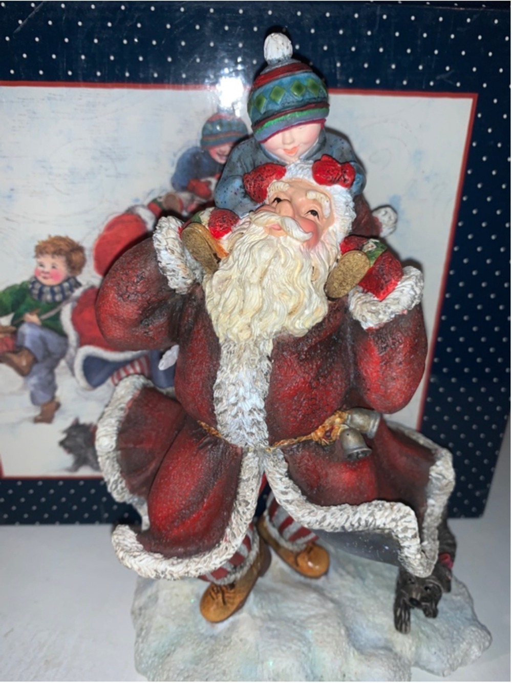 LANG & WISE Collectibles Santa's Jig Holiday Decor One Size Red Blue